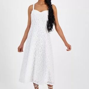 NWT Tinsel Juniors' Lace Sweetheart-Neck Corset Midi Dress Size XL